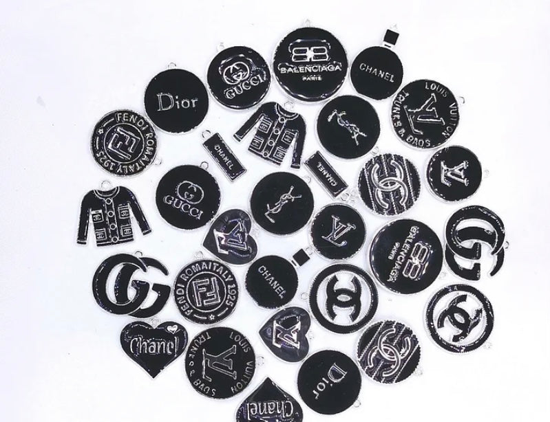 10 charms silver plated