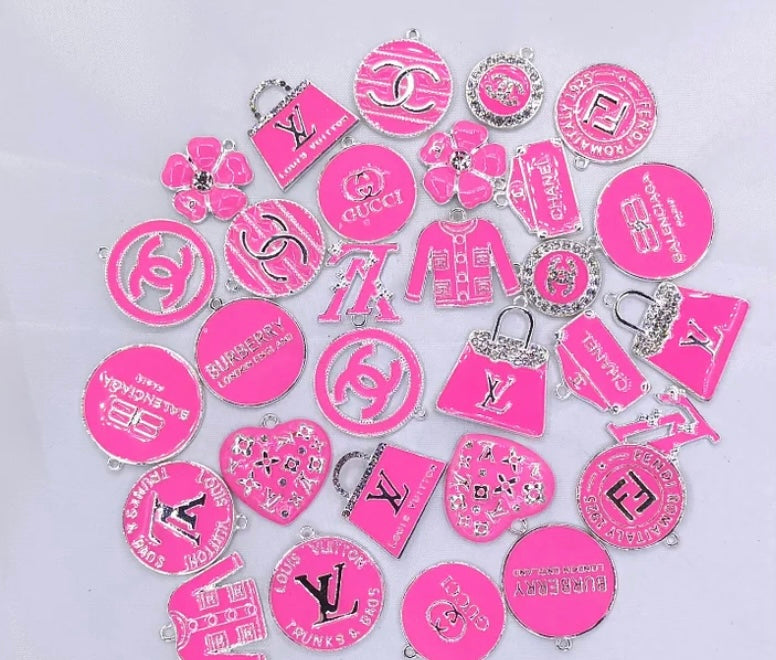 10 charms silver plated