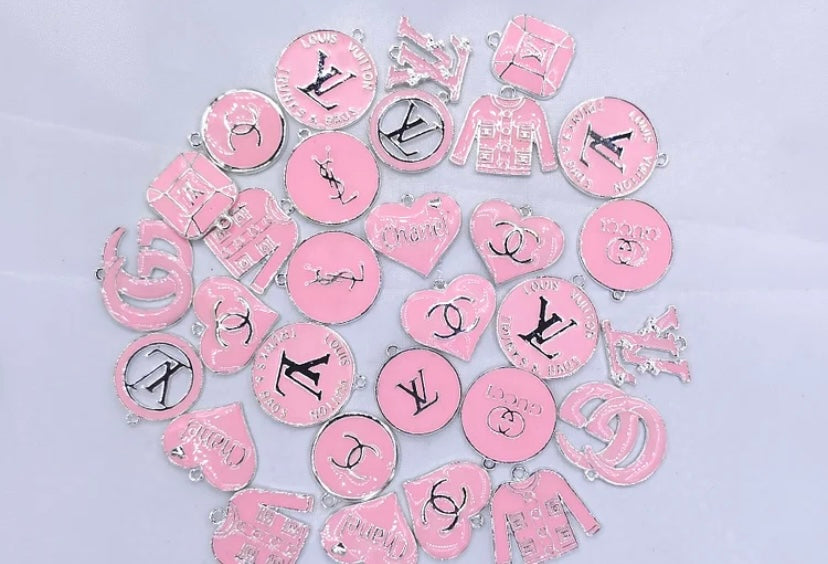 10 charms silver plated